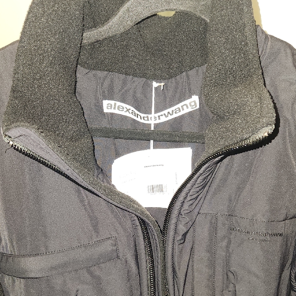 New/Never Worn: Alexander Wang Black Cut Away Collar Panelled Jacket